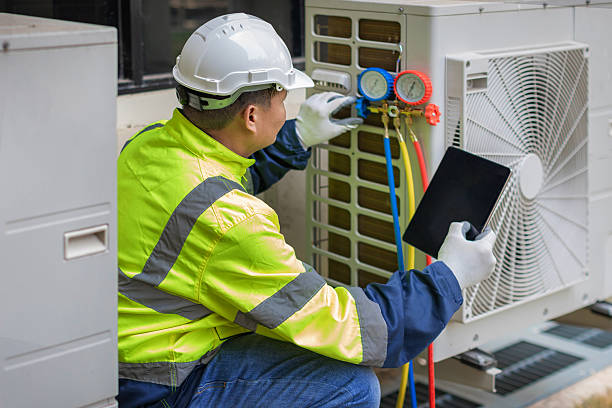 Professional Hvac Maintenance technician working in Centerport, NY